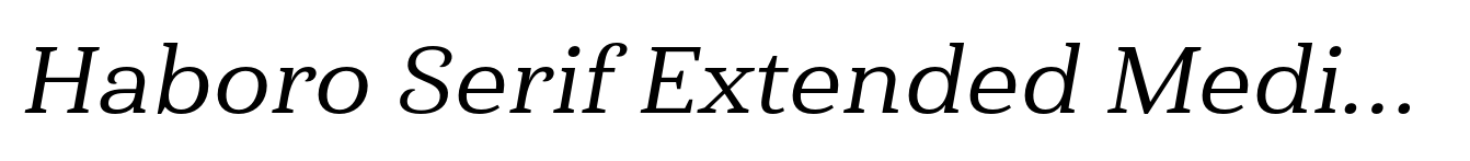 Haboro Serif Extended Medium Italic image